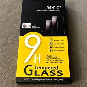Tempered Glass Screen Protector - Black